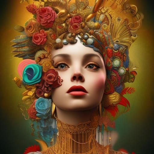 Maximalist Collage Illustration in Harlem Renaissance Style