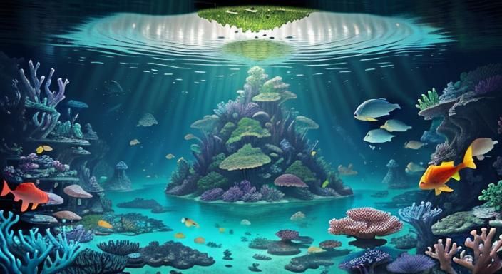 Hidden Mountain Lake: A Surreal Underwater World