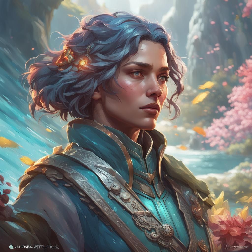 Crystal River Portrait in Hyperdetailed Style
