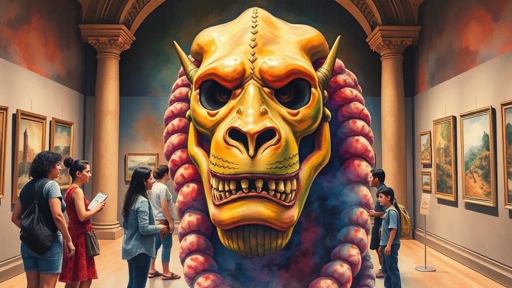 Creation of Life: Impressionist Gouache Museum Display