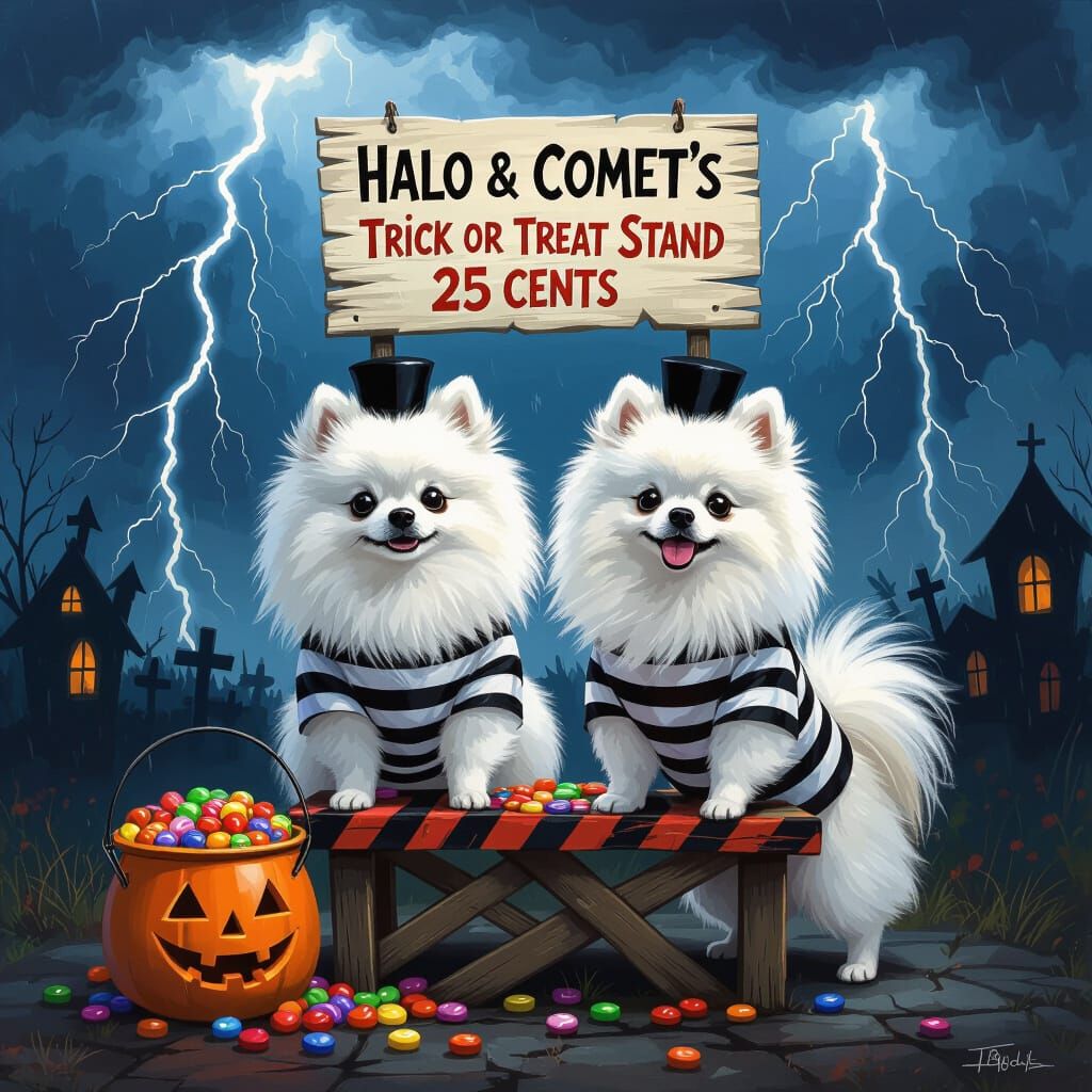 Pomeranian Prisoners Open Haunted Trick-or-Treat Stand