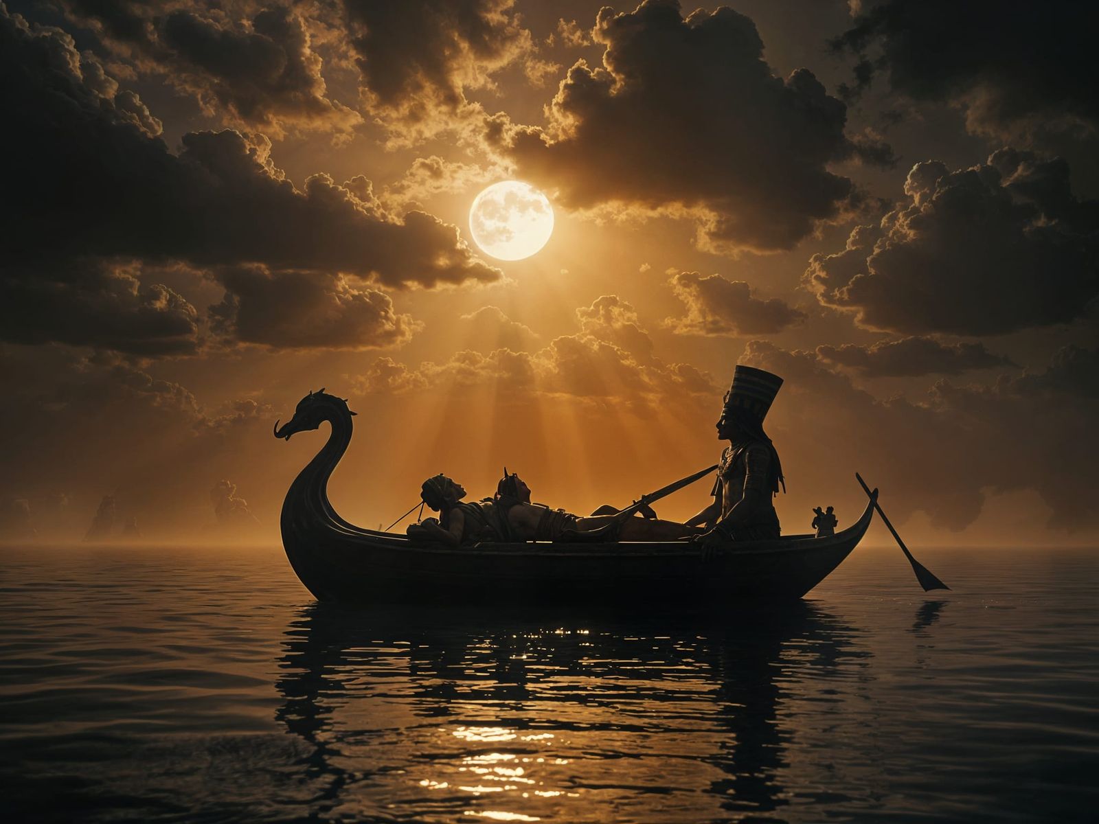 Ancient Egyptian God Osiris Brings Souls to the Afterlife in...