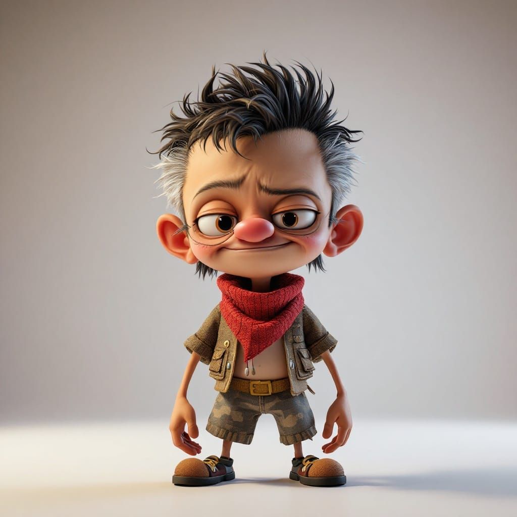 Hyper-Realistic 3D Mascot Character in Animation Style