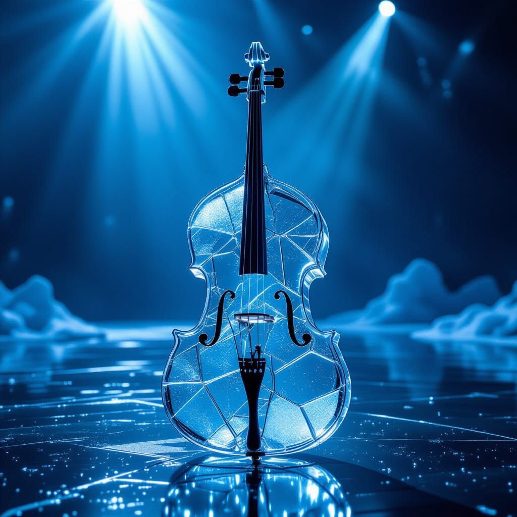 Icy Cello on Stage in Ultra-Realistic Detail
