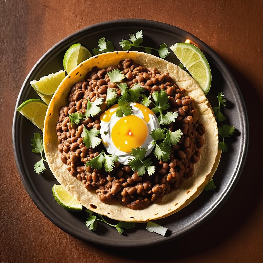 Refried Beans and Candlelight Still Life