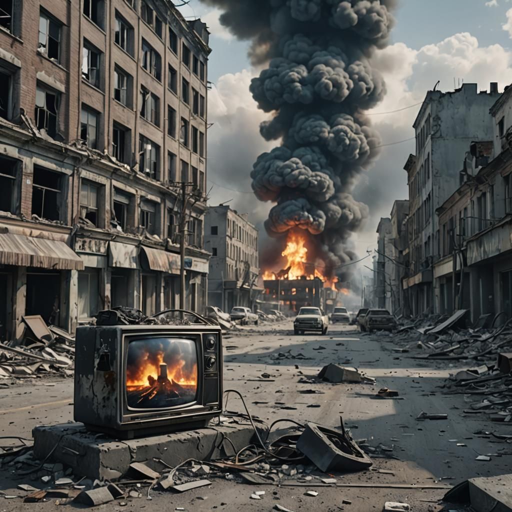 Television Broadcasts Nuclear Disaster in Abandoned City