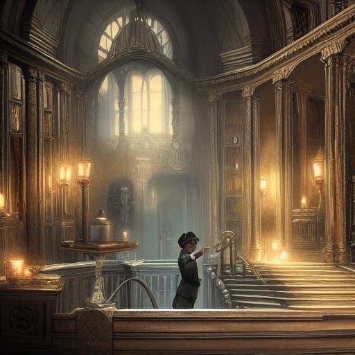 Dramatic Mortuary Thief Digital Painting