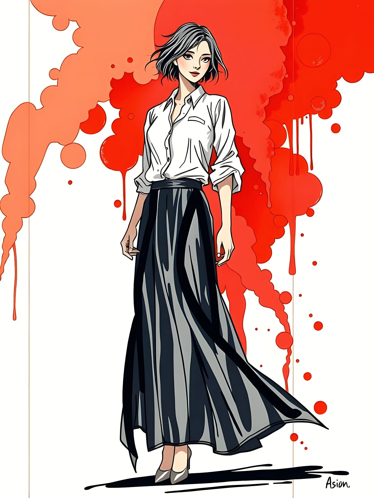 Ethereal Fantasy Figure in Vibrant Colors