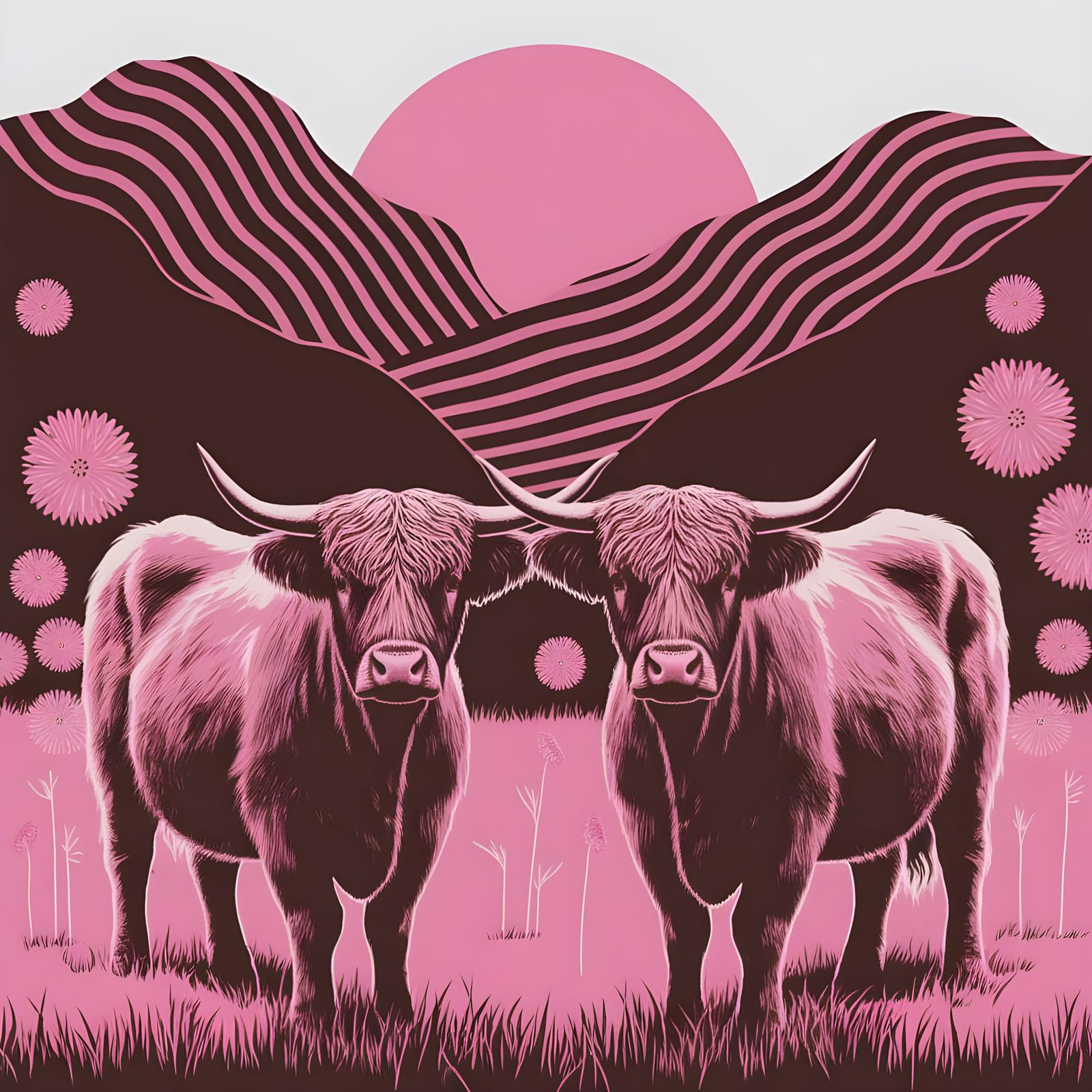 Highland Cows 🩷🤎