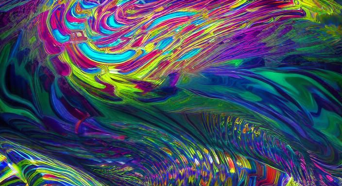 Kaleidoscopic Garden with Floating Marbles in Surreal Style