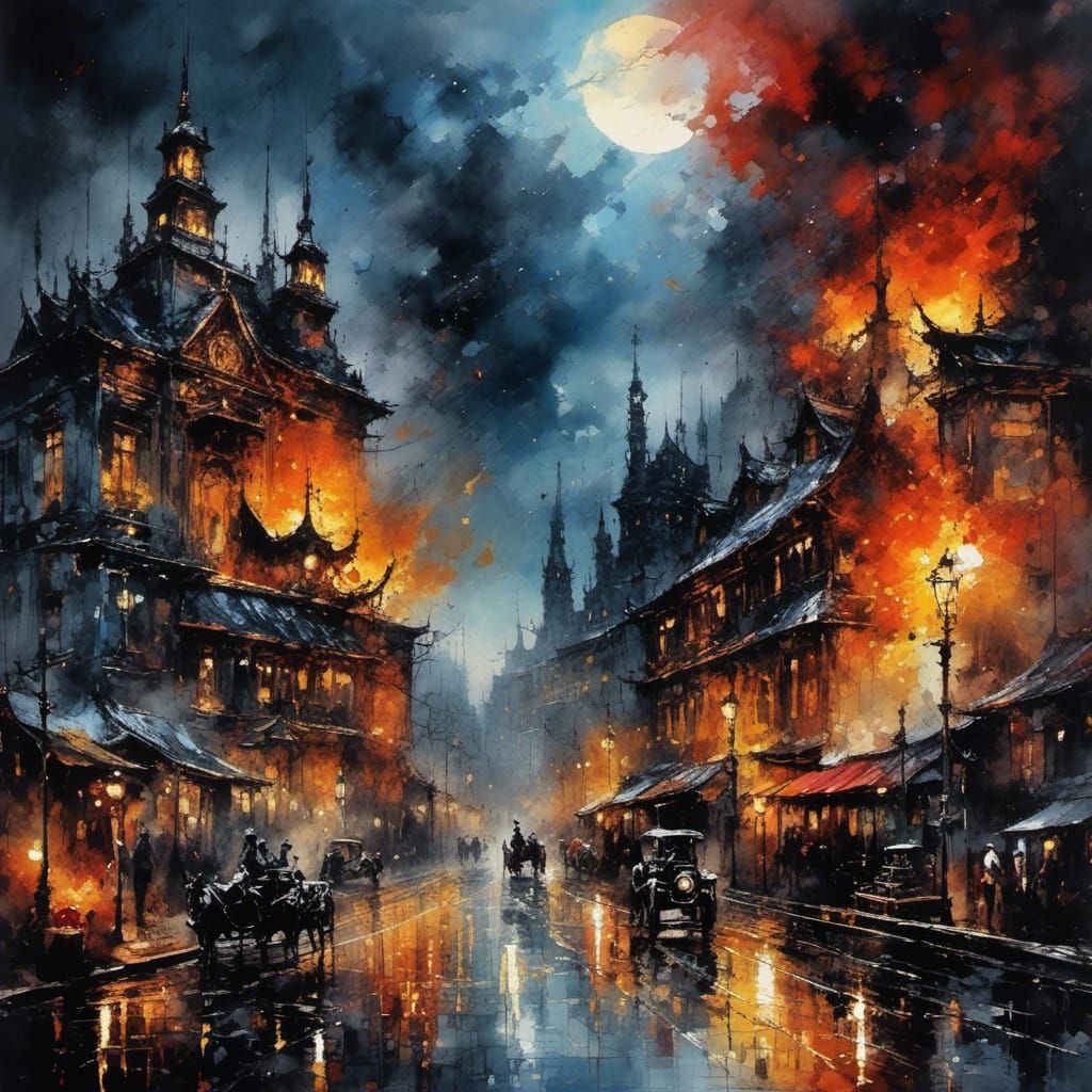 Steampunk Android with Glitch Art Textures