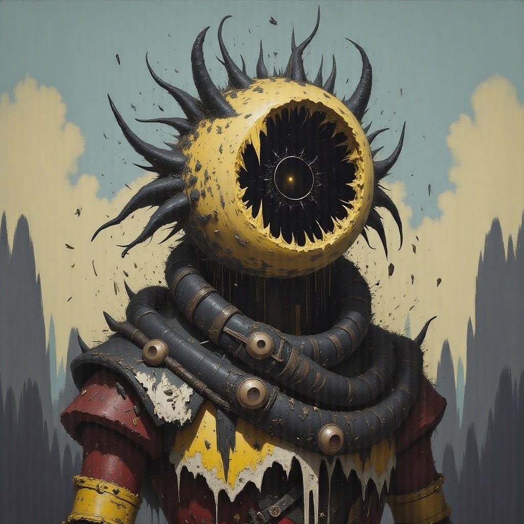 Surreal Indigo Landscape at Noon in Psychedelic Style