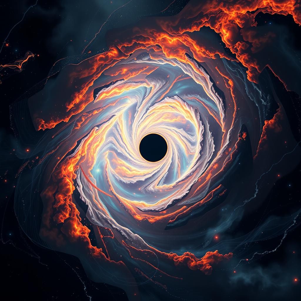 Supernova and Black Hole in Fantasy Concept Art