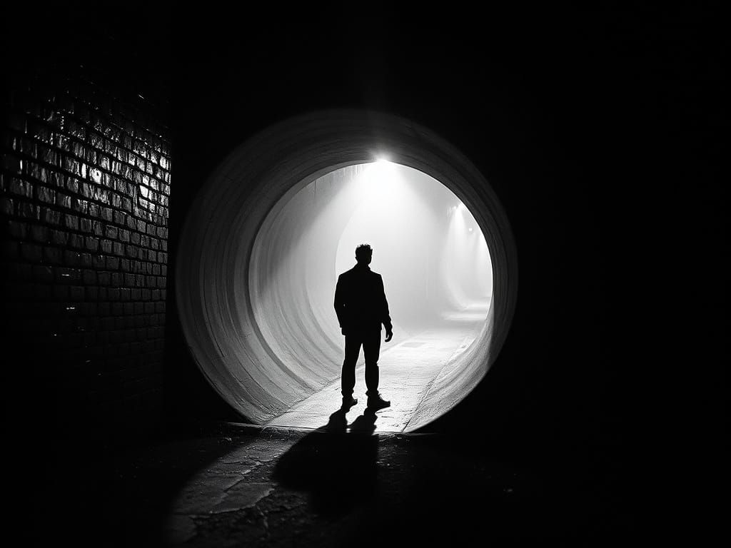 Film Noir, moody, expressionist, black and white film still ...