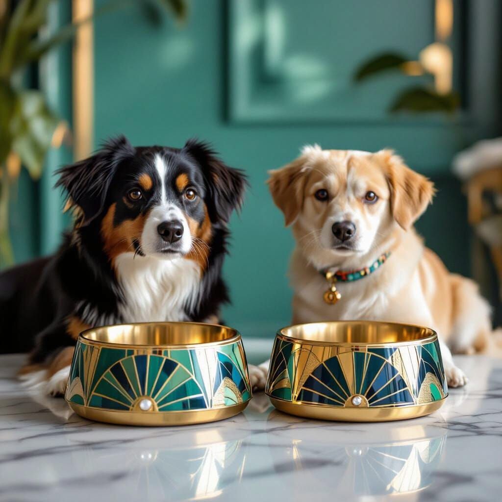 Art Deco Pet Bowls: Luxury Design for Cats and Dogs
