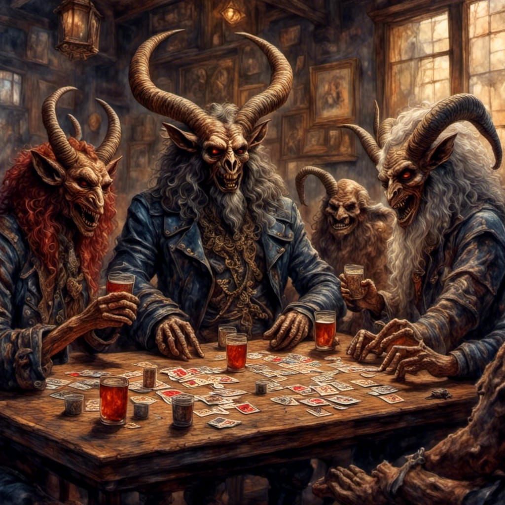 Demonic poker game