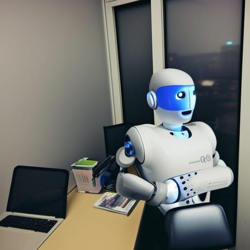 AI Chatbot Sleeps in Messy Office Cubicle