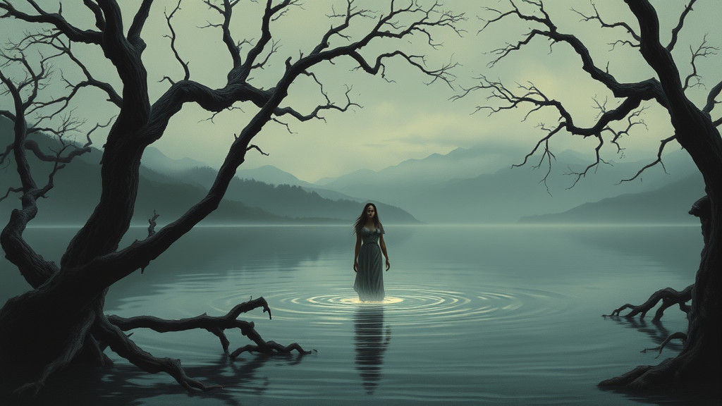 Mystical Maiden Emerges: Dark Fantasy Art