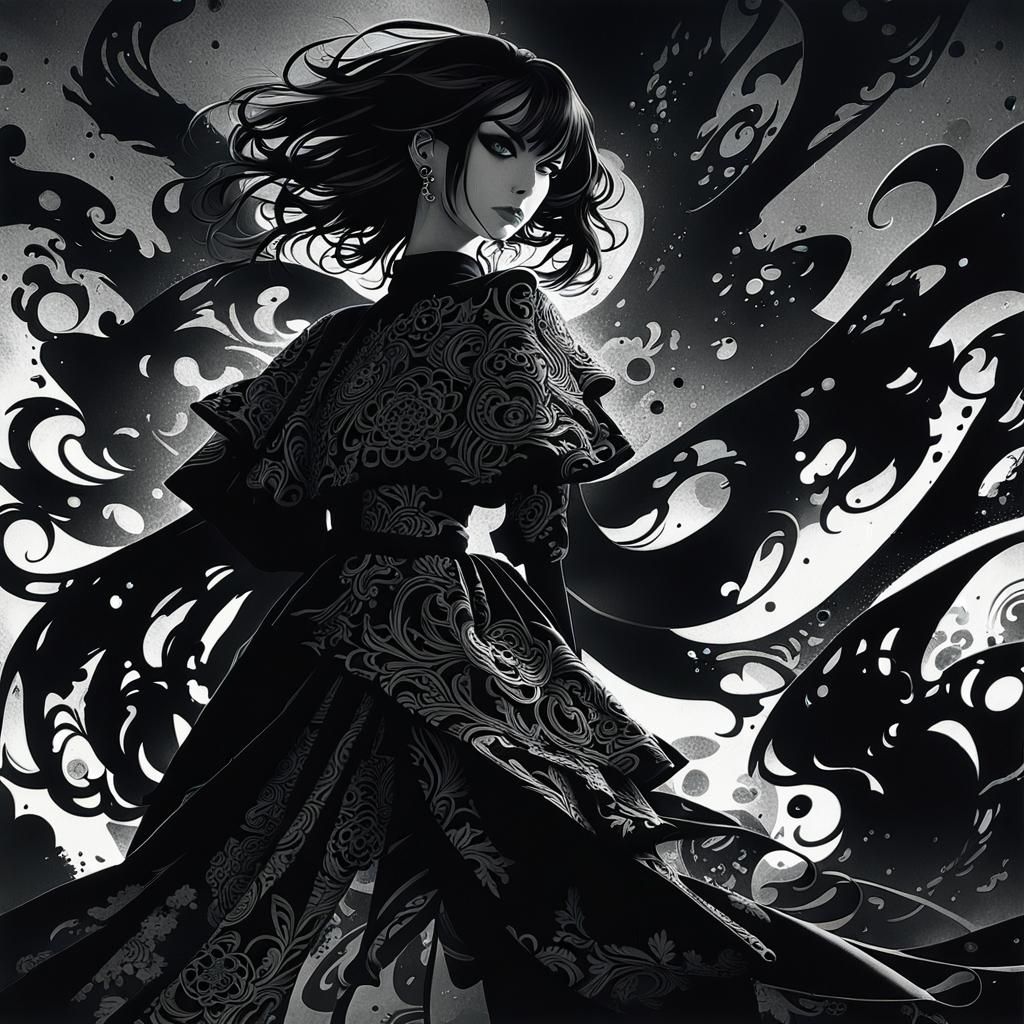 Anime Girl in Digital Pop Art Collage