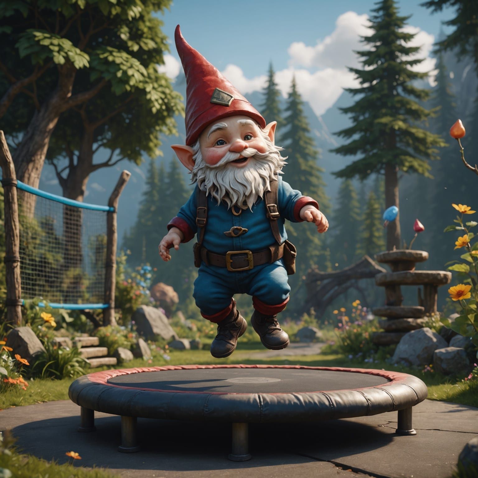 Baby Gnome's Trampoline Adventure: Fantasy Concept Art