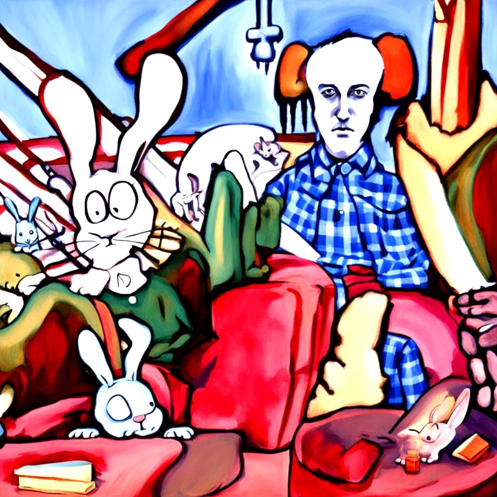 Surreal Magic Bunny Rabbits in Rabid Surrealism