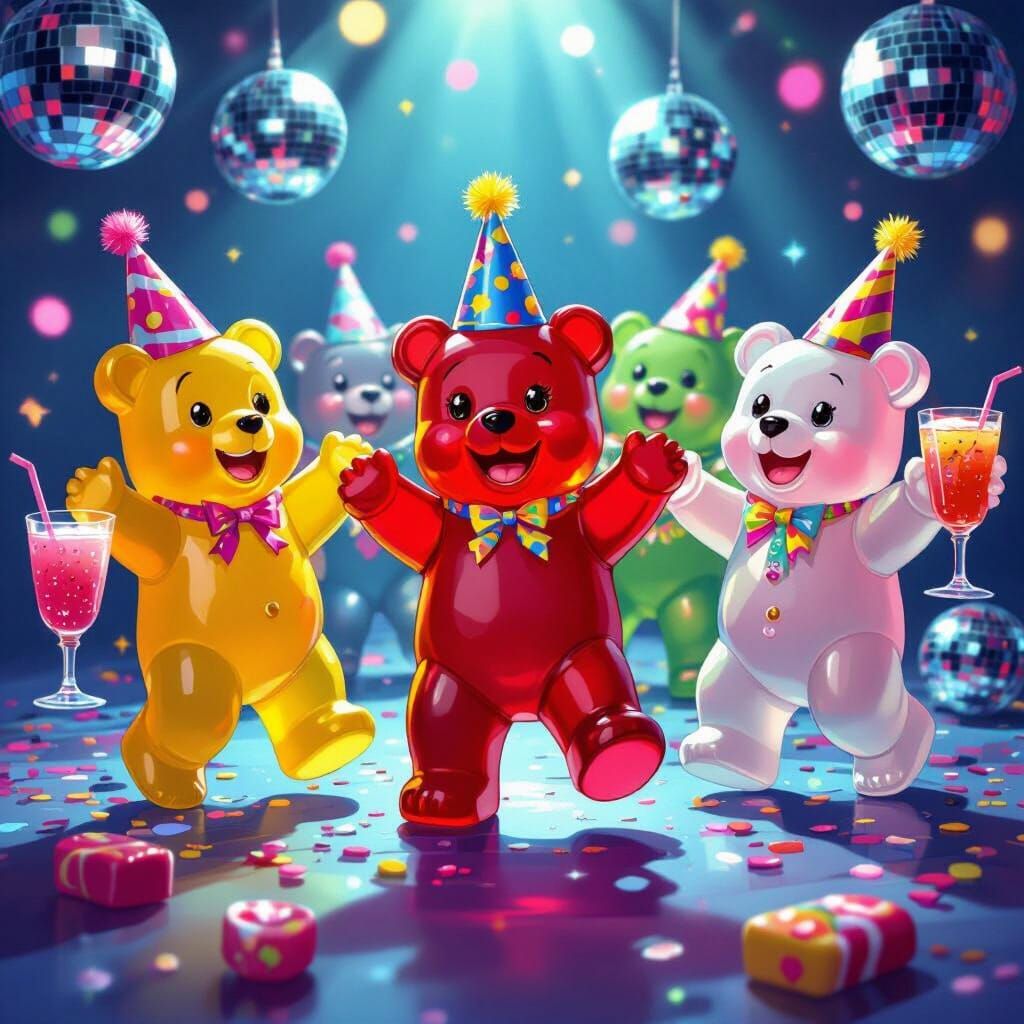 Haribo Gummy Bears Throw a Disco Party