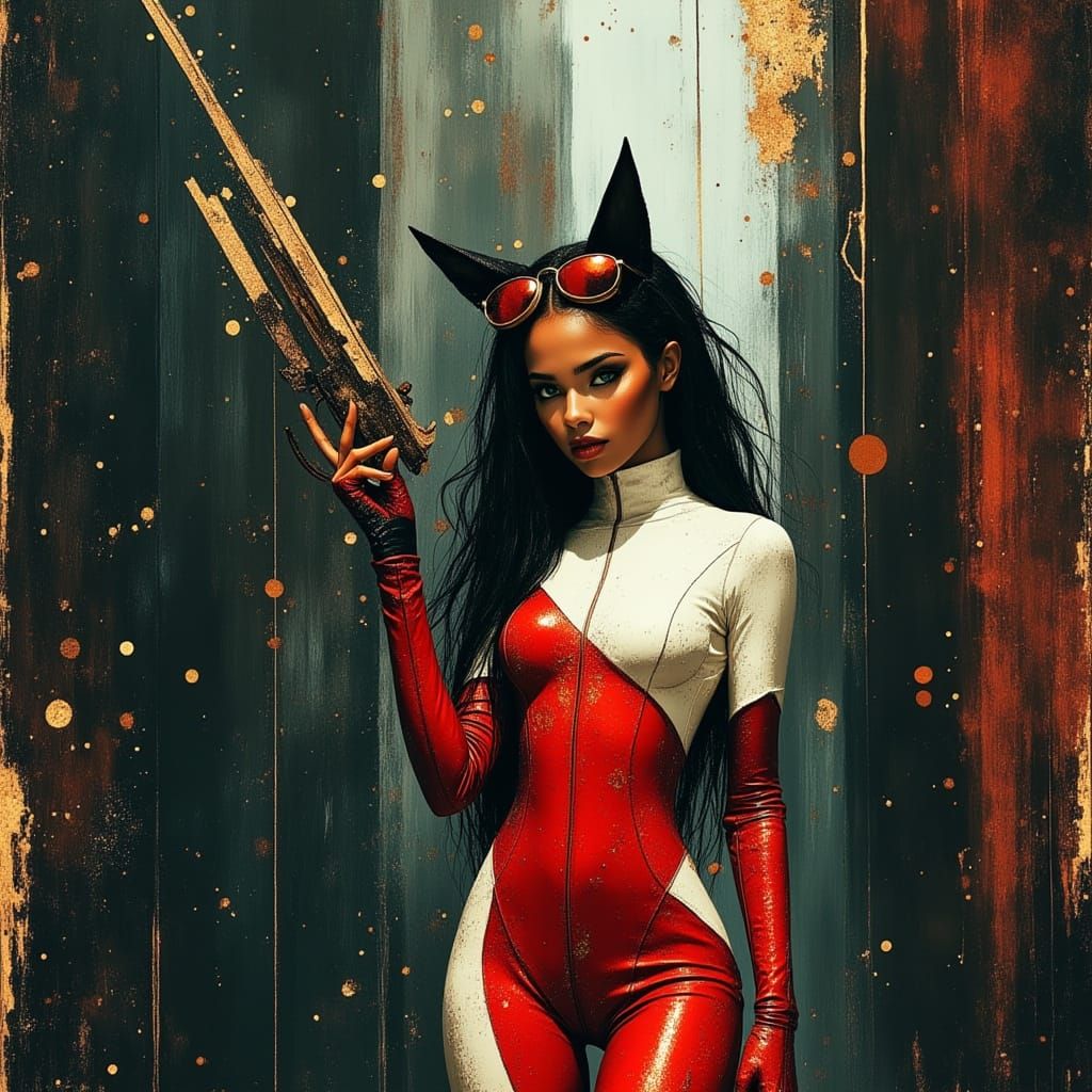 Fox Goddess Hybrid in Cyberpunk Alley