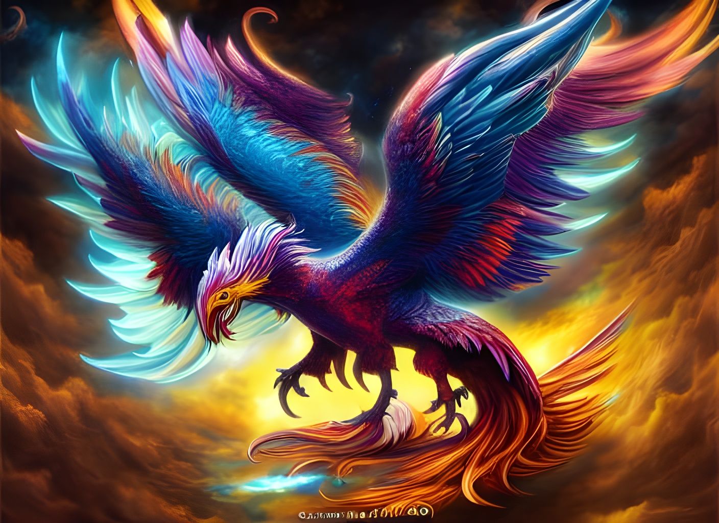 Cosmic Phoenix Art: Hyper-Real and Dreamy