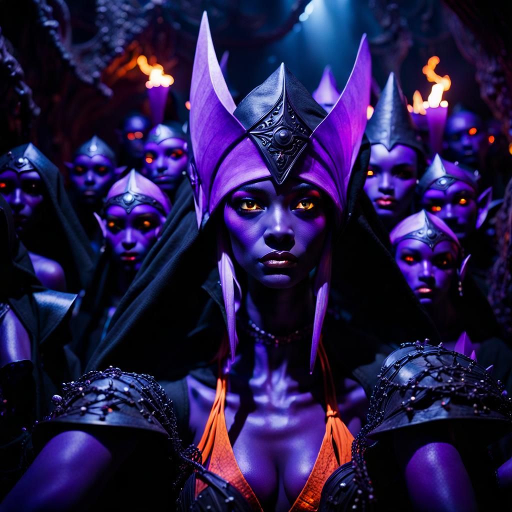 Dark Elf Drow Festival in Underground City