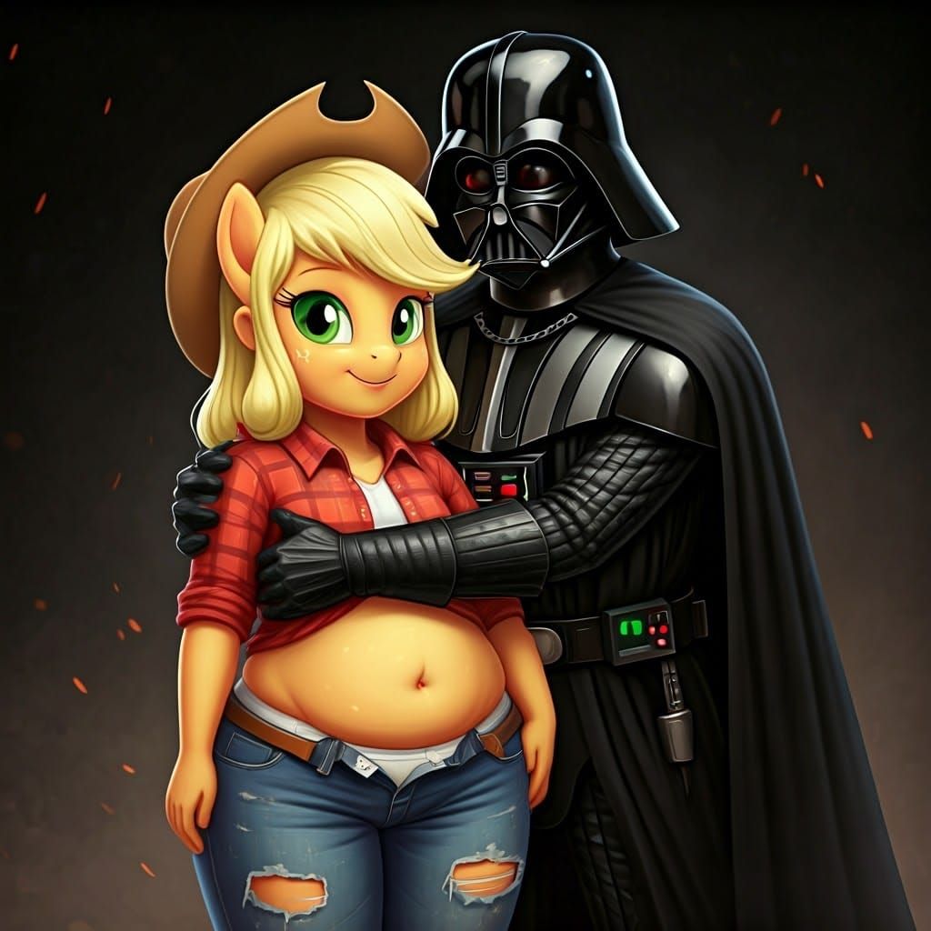 Applejack and Darth Vader: A Mother-Son Embrace