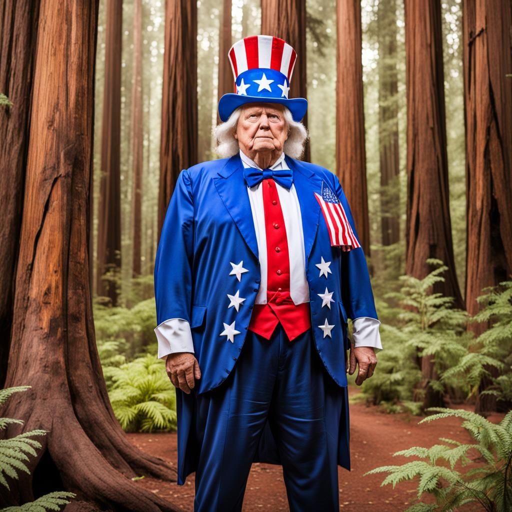 Uncle Sam in Redwood Forest