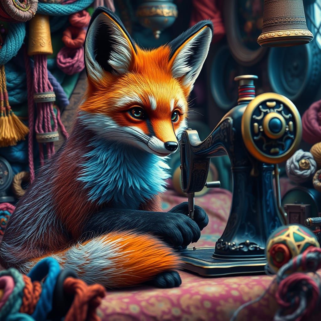 Fantastical Fox Sews in Whimsical Workshop