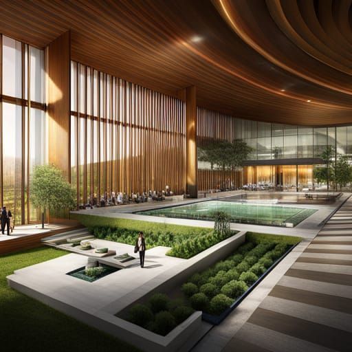 Ultra-Modern Conference Center Site Plan: Detailed Matte Pai...