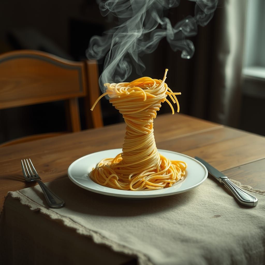Spaghetti Tornado: A Surreal Culinary Cyclone