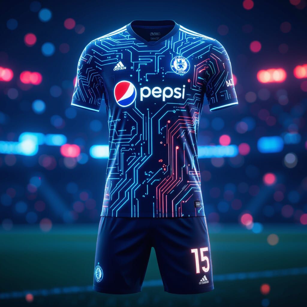 Futuristic Pepsi Football Kit 2125