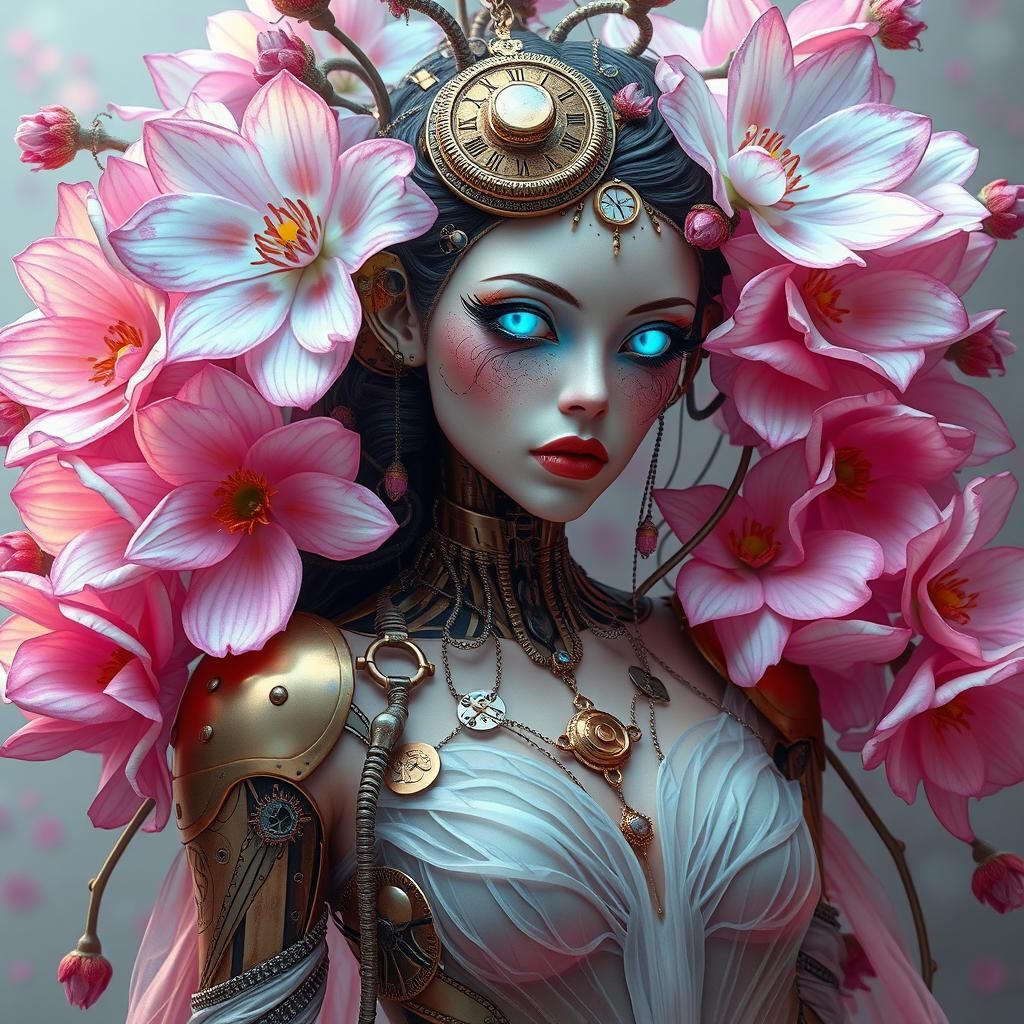 Clockwork flower girl