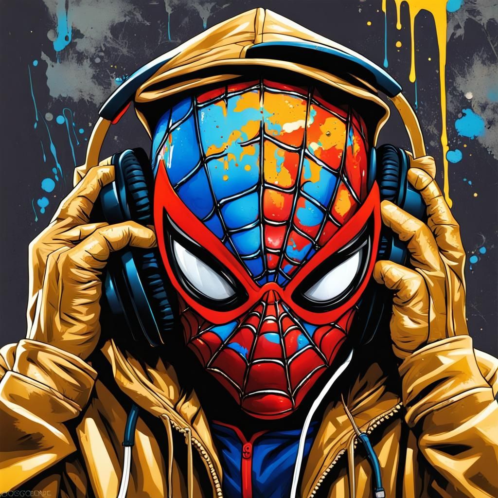 Miles Morales Spider-Man Graffiti Art