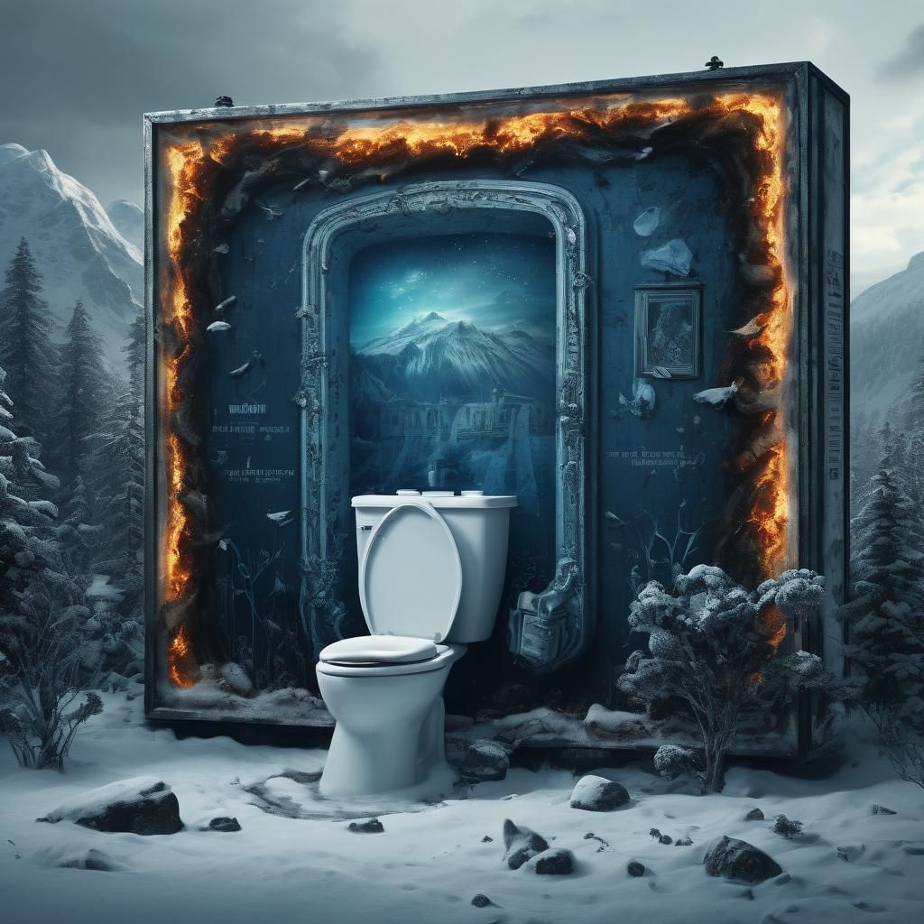 Contrasting Billboards: Warm vs Cold Toilet Seat