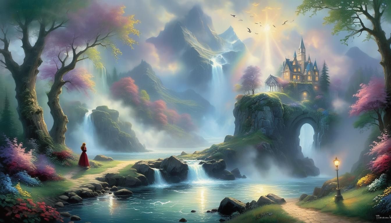 Ethereal Fantasy Landscape in Hyperdetailed Style