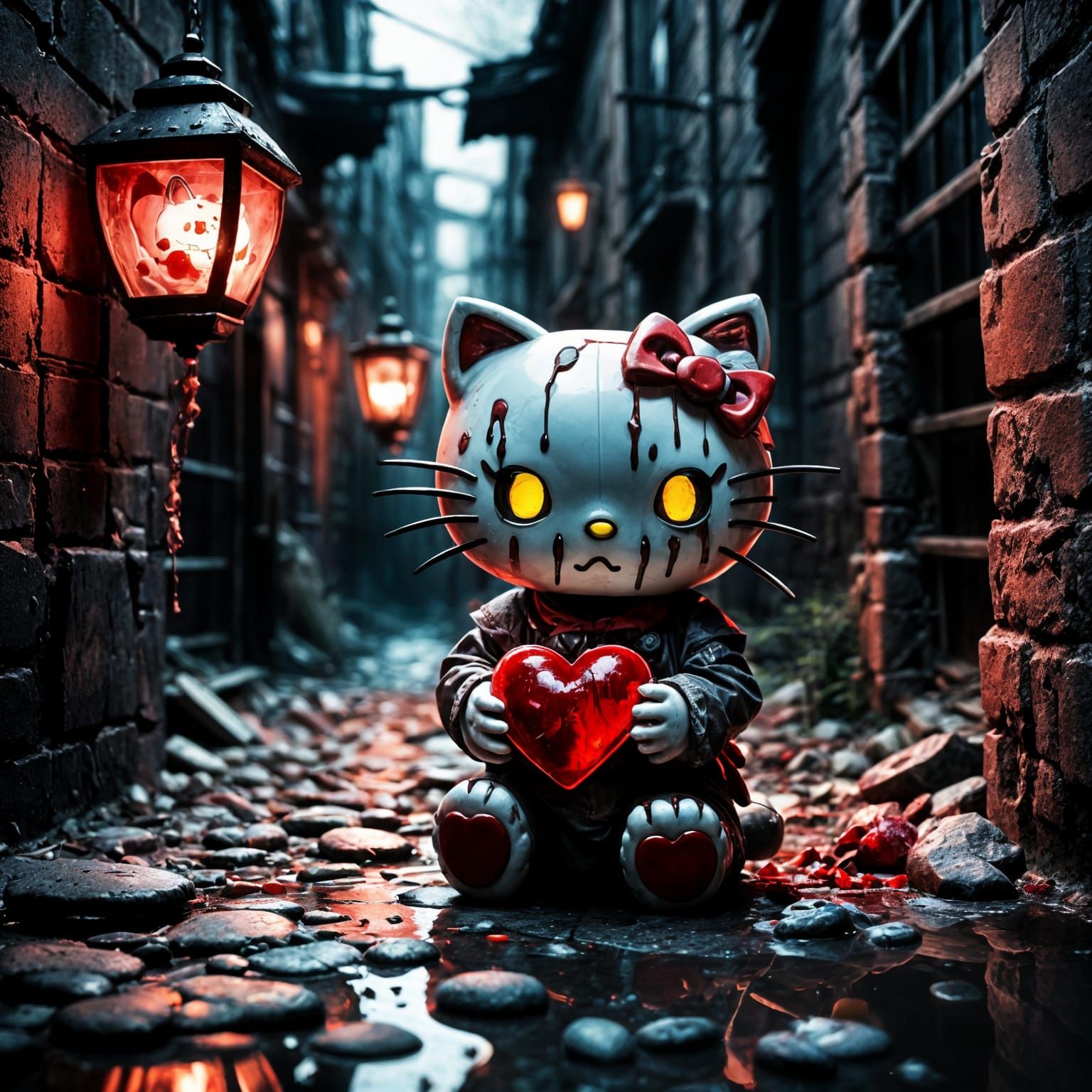 Horror Hello Kitty Zombie Feast, Doré-Rutkowski Style