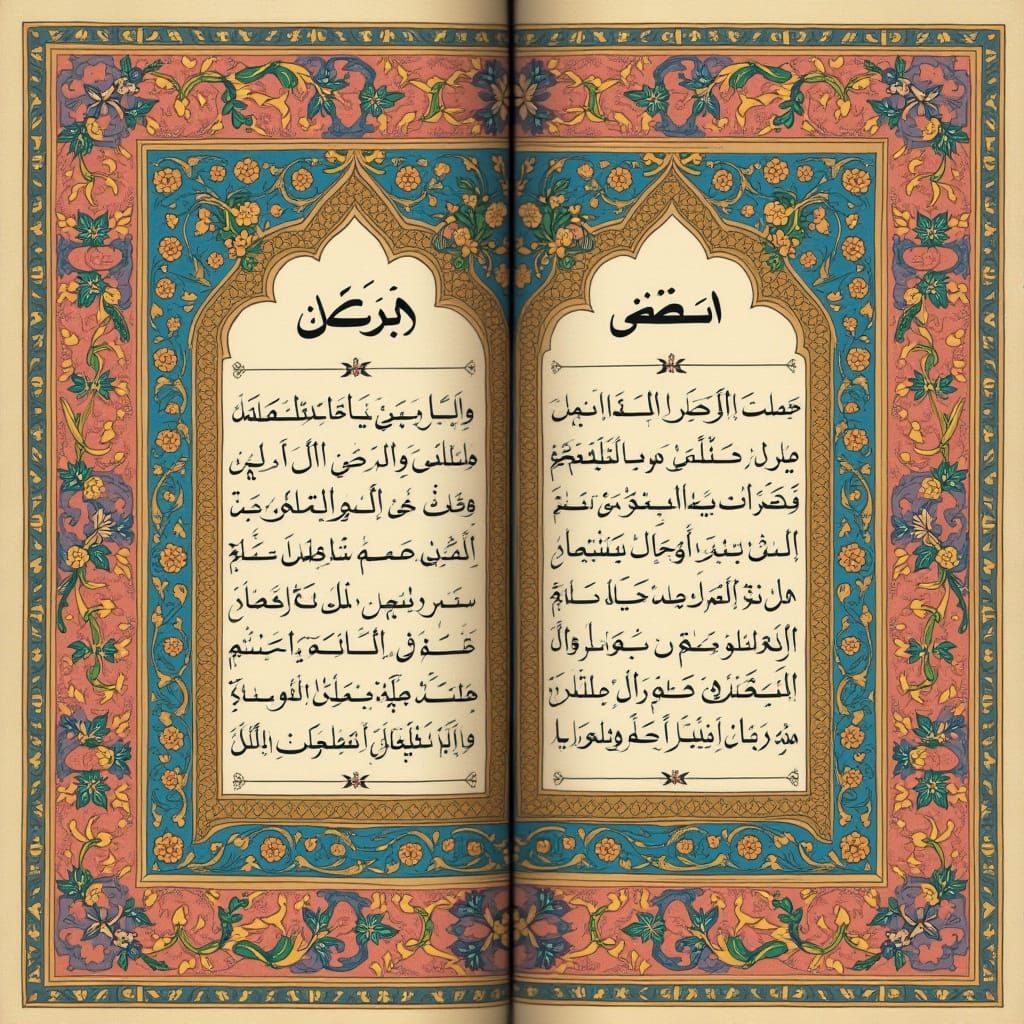 Ornate Urdu Book Cover with Islamic Geometric Design