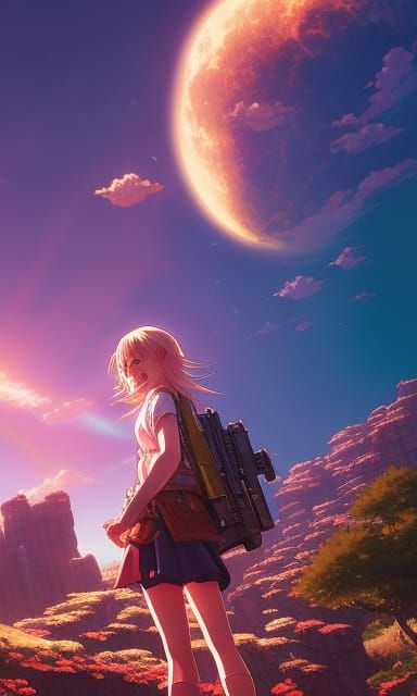 Anime Alice in Borderland Illustration in Digital Art Style