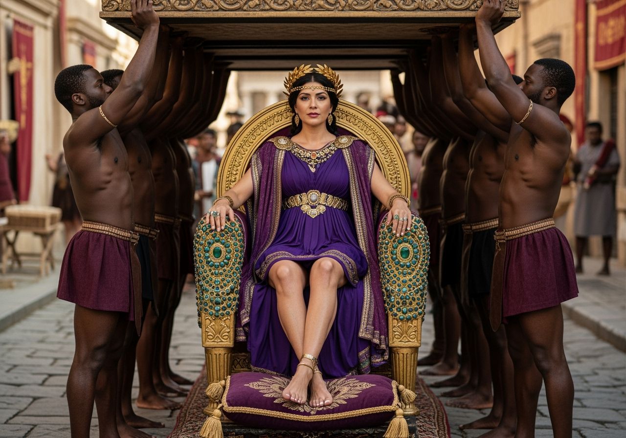 Empress Messalina on Litter Throne in Ancient Rome