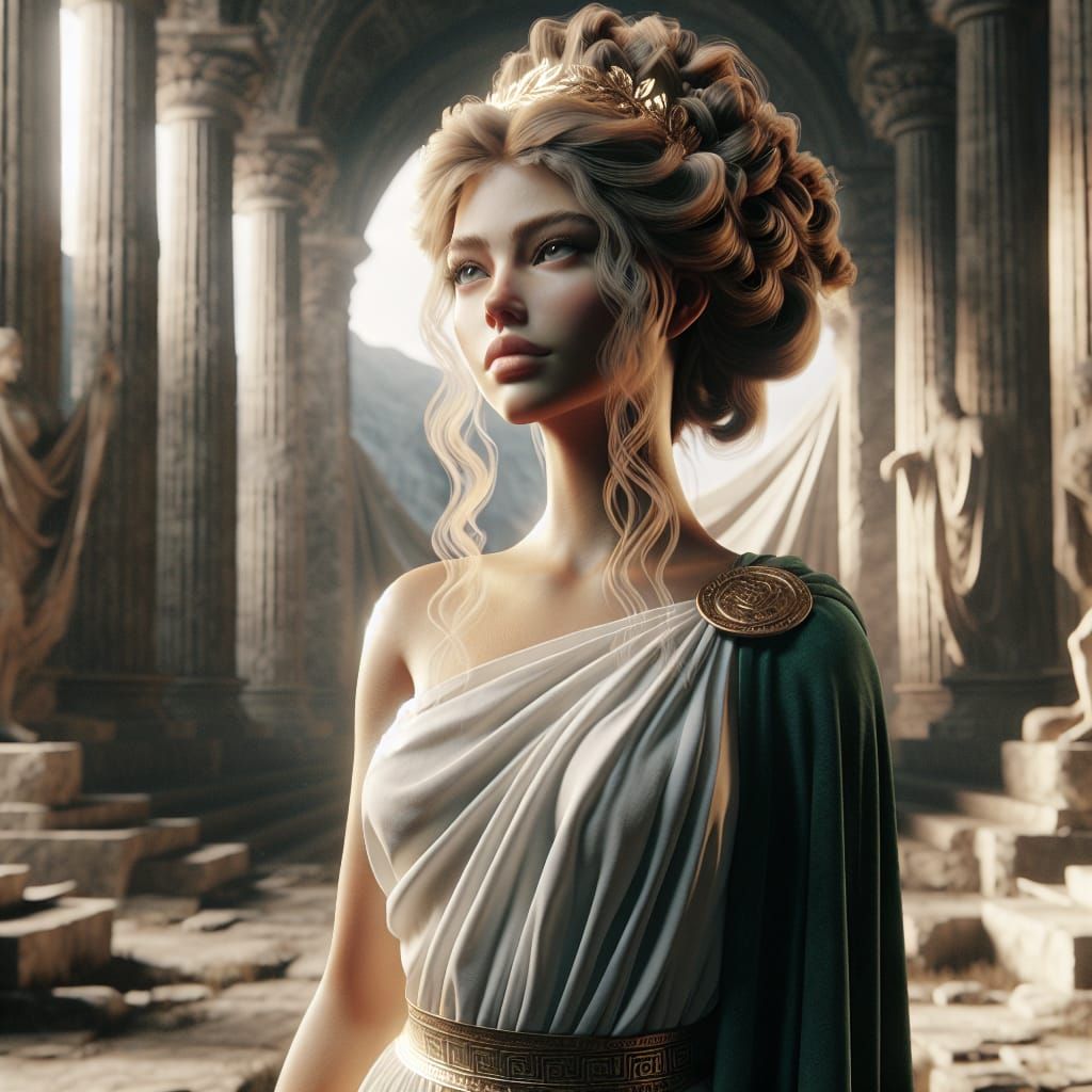 Eupraxia: Greek Goddess of Success in Ancient Temple