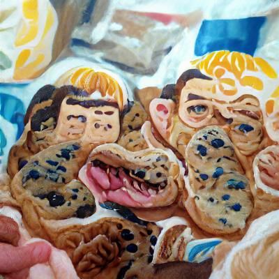 Grandma's Boy Cookies: Detailed Gouache Painting