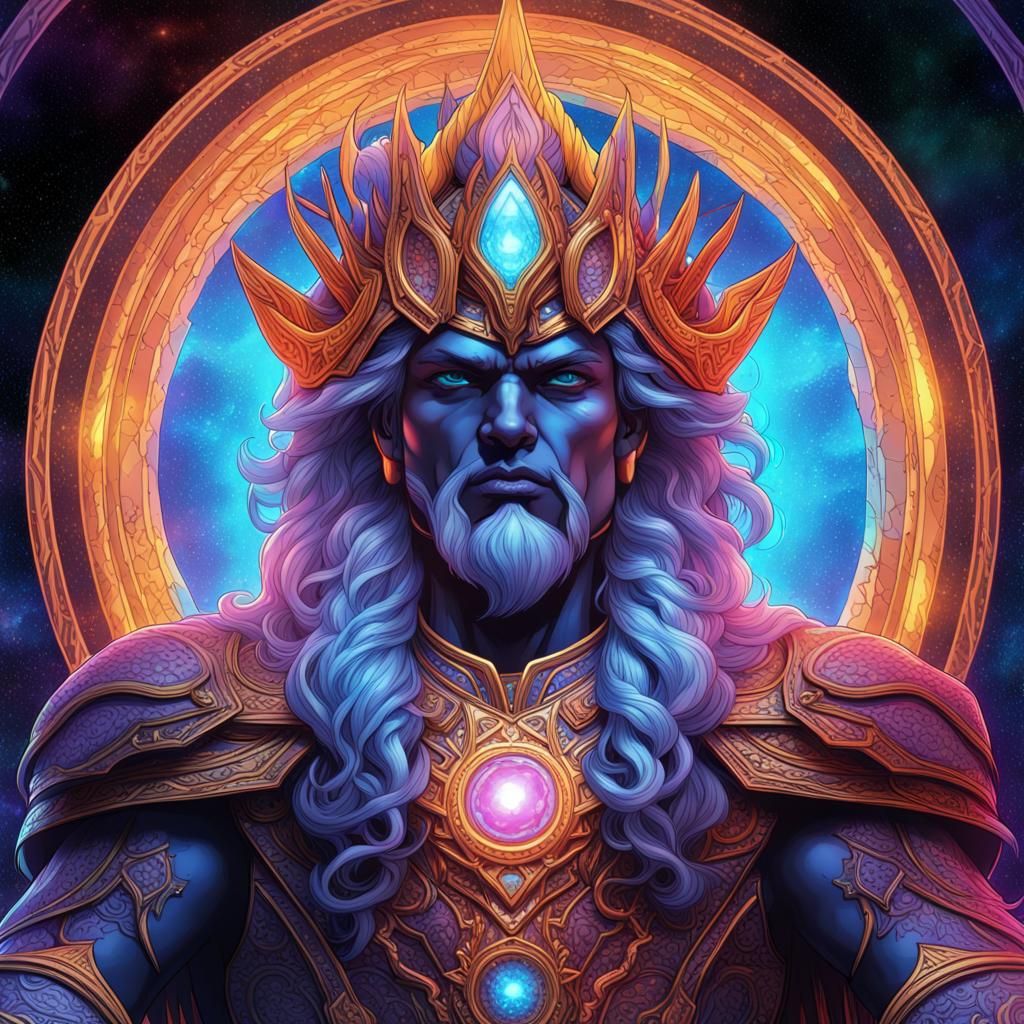 Manwe, King of the Valar in Holographic Comic Art