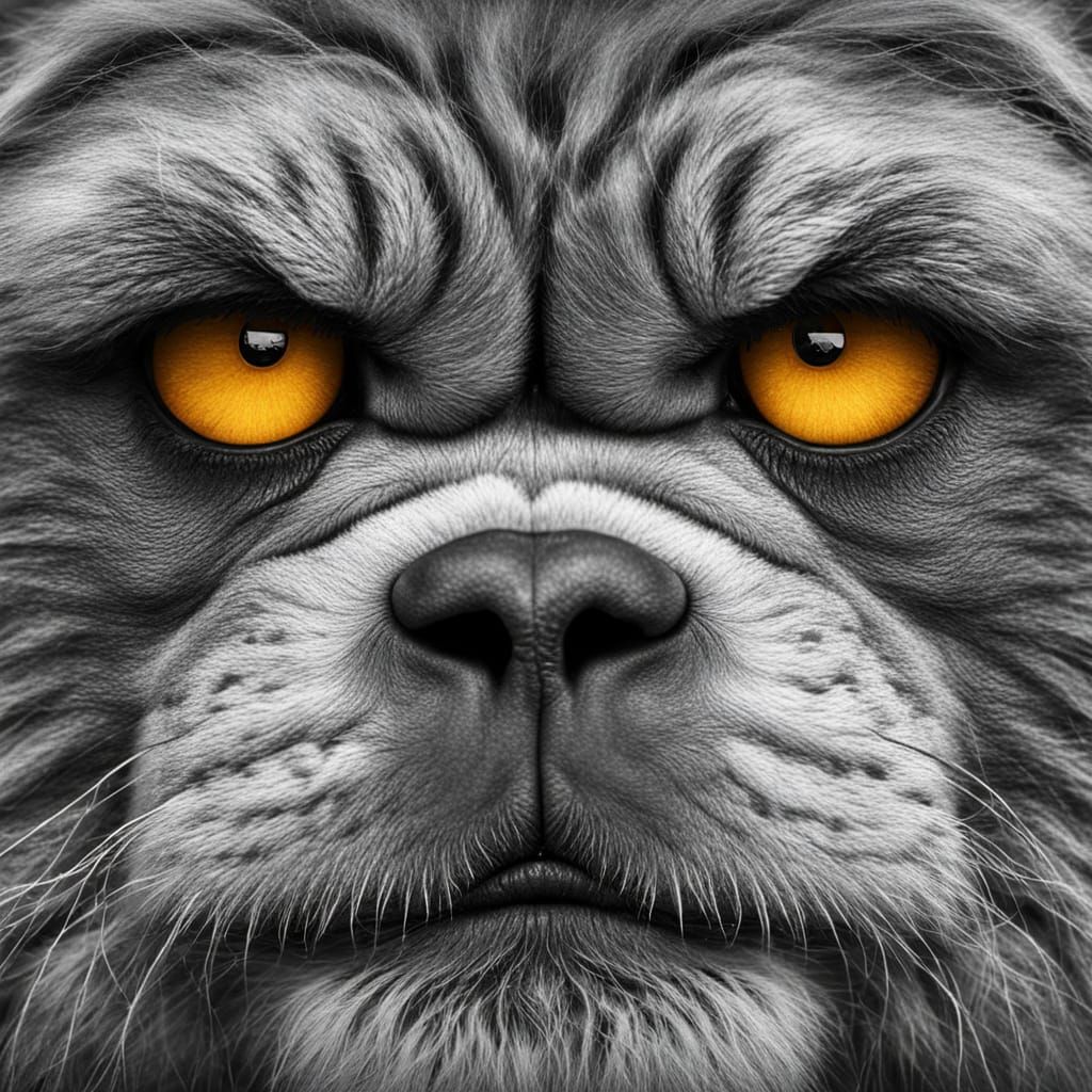 AI Interpretation of a Grumpy Person