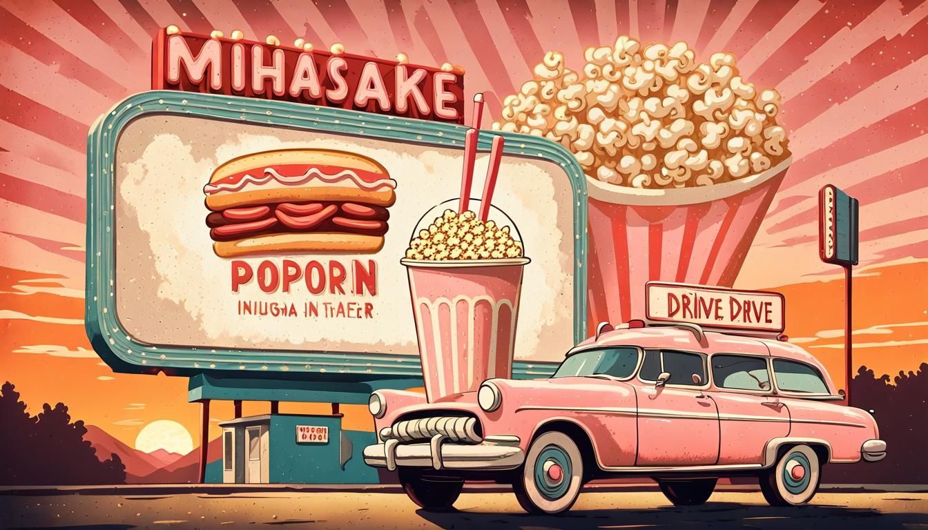 Retro Cartoon Food at the Drive-In