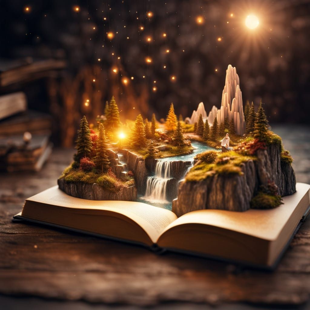 Magical Miniature World Revealed from Opening Book