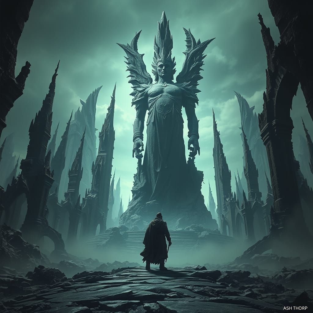 Forgotten City: Wanderer and Crumbling Statue